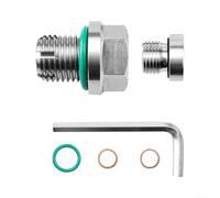 Stainless Steel Self Tapping Oil Drain Repair Kit With Dual Step Sealing For Stripped Threads M16x1.5 M14x1.5 Sizes Silver Color(M12X1.5)