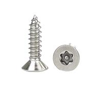 stainless steel self tapping screws, 10/20pcs M2.9 M3.5 M4.2 .8 304 Stainless Steel Pins Six-petal Torx Countersunk Head Tamper-proof Safety Self-tapping Wood Screws(25mm,M3.9 10pcs)