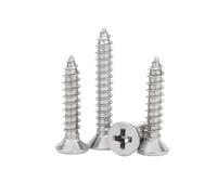 stainless steel self tapping screws, 100pcs M2 .2 .3 .6 Mini 304 Stainless Steel Cross Flat Countersunk Head Self-tapping Wood Screw(20mm,M2.3)