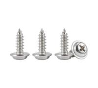 Stainless Steel Self Tapping Screws, 50pcs M3 x 16mm Phillips Pan Head Screw with Washer, 304 Stainless Steel Screws for Metal, Plastic, Wood (M3*16mm 50PCS)