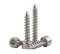 stainless steel self tapping screws, 50pcs M4 M5 M6 Nickel-Plated Carbon Steel Key Hex Hexagon Socket Cap Head Self Tapping Screw(18mm x50pcs,M3)