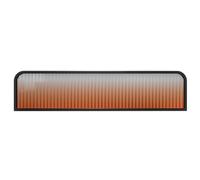 Stainless Steel Semi Privacy Partitions for Dining Office Restaurant & Bar Decorative Low Glass Divider Screen (Orange 11.81"x47.24"/30x120CM)