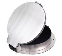Stainless Steel Septic Tank Well Covers with Lock, Round Manhole Cover and Frame, Bolt-on Sewage Basin Lid with Hinge, for Driveways, Yards