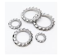 Stainless Steel Serrated Locking Washers, 5/10/50pc M2.5-M24 304 Stainless Steel External Toothed Serrated Lock Washer Gasket(5pcs M24)