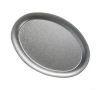 Stainless Steel Serving Tray, 304 Grade Oval Metal Platter with Mirror Polish Finish, Silver Hot Pot Meat and Fruit Vegetable Display Tray for Commercial(Large)