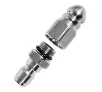 Stainless Steel Sewer Cleaning Nozzle 2.2" x 1/2" | Sewer Cleaning Buşe with 1/4 Inch Quick Coupling High Pressure Pipe Dredging Pressure Washer Nozzle | House, Jard
