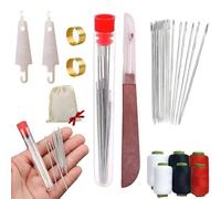 Stainless Steel Sewing Needles Set, 37 PCS Hand Sewing Needles, Needle Thread Hand Repair Tools Portable Threading Kit for Beginners DIY Lovers (37 PCS)