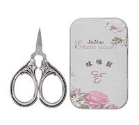 Stainless Steel Sewing Scissors Professional Embroidery Tailor Scissors Ergonomic Design for Thread Cutting Paper Cloth Nails Durable Rustproof Portable Lightweight Compact Size (Silver Black)