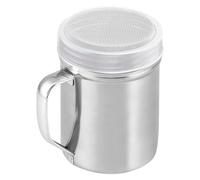 Stainless Steel Shaker, Baking Cooking Powder Dust Roots, Steel Dispenser for Kitchen, 3.3 x 1.8 x 2.7 Inches, Fine Mesh Shaker for Salt, Pepper, Cinnamon, Sugar, Sweets
