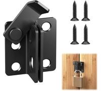 Stainless Steel Shed Lock Flip Latch Slide Bolt, Flip Latch Slide Bolt Stainless Steel Gate Bolts Tiny Padlock Hasp for Wooden Gates, Garden Sheds, Garage Doors, Matte Black Finish 45x40mm