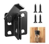 Stainless Steel Shed Lock Flip Latch Slide Bolt for Wooden Gates - Black, L: 45 x 40 (Black)