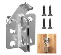 Stainless Steel Shed Lock Flip Latch Slide Bolt for Wooden Gates - Black, L: 45 x 40 (Silver)