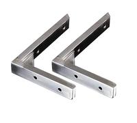 Stainless Steel Shelf Bracket, 90 Degree Wall Floating Shelves, Decorative Joint Angle Bracket 6/8/10/12/14inch, Set of 2