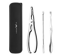 Stainless Steel Shellfish Lobster Cracker Seafood Tools Clip Needle Picks Pincer Nut Set Accessories for Kitchen Clamp Small