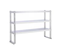 Stainless Steel Shelving Unit - Portable Heavy-Duty Utility Workbench Table for Kitchen & Bathroom, 3-Tier Storage Rack (130x30x80cm)