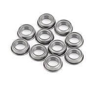 Stainless Steel Shielded Flanged Ball Bearings Mini Metal High Precision Rustproof Bearings For DIY Projects 10Pcs 6x10x3mm