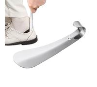 Stainless Steel Shoehorn - Compact Metal Lifter, Travel Shoe Puller, Boot Helper | Smooth Curved Edge Design, Sturdy Fourteen Point Five Centimeter Construction Daily Dressing Leather Sneakers