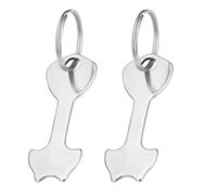 Stainless Steel Shopping Trolley Releaser, Set of 2, Durable Removable Trolley Token Coin Keyring, Easy Release for Stuck Trolleys, for Shoppers