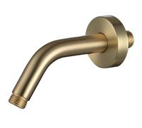 Stainless Steel Shower Arm Silver Chrome Plated Wall Mounted Head Extension Pipe Bathroom Accessories Faucet Replacement for Shower Head Extension(Brushed Gold)