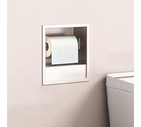 Stainless Steel Shower, Bathroom Wall Shelf nizer with Built-in Toilet Paper Holder & Integrated Trash Can Shelf for Kitchen, Living Room, Hotel, and Home Use