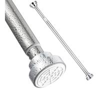 Stainless Steel Shower Curtain Pole - Extendable Anti-Rust Shower Curtain Rail - Telescopic Non-Slip Bath Closet Hanging Pole Rail Rod for Bathroom Kitchen without Drilling & Screw (Chrome, 55-85 cm)