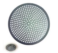 Stainless Steel Shower Drain Hair Catcher, Anti-Clog Sink Strainer Plug Hole Cover, Reusable Bathroom Drain Protector, Floor & Kitchen Hair Trap Filter, Rust-Proof Universal Drain Cover (Black)