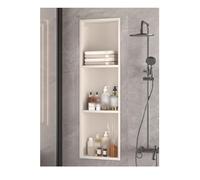 Stainless Steel Shower, Embedded Storage Shelf for Bathroom, Kitchen & Balconies, Modern Shower rt, White 90x28cm, Stylish nizational Solution