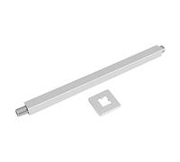 Stainless Steel Shower Extension Arm with Decor Cover | Extend your shower head height for a more comfortable bath experience using this solid stainless steel bathroom tool