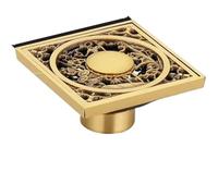 Stainless Steel Shower Floor Drain Antique Euro Square Floor Drains Deodorant Floor Drain Strainer Cover Brass Shower Hardware Bathroom Accessories Floor Drain (One Color Type