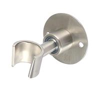 Stainless Steel Shower Head Bracket Holder Wall Mount for Restroom Hotel Two Holes, 7x5.8cm