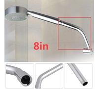 Stainless Steel Shower Head Extension Pipe, Polished Chrome Rainfall Shower Arm for Low/High Pressure Showers, 200 mm / 250 mm Adjustable Length