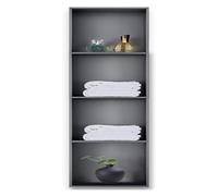 Stainless Steel Shower Nich Stainless Steel Bathroom Niche Square Storage Shower Shelf Wall-Inserted Recessed Room Shelf for Shampoo Toiletries Easy,Grey-120x28x12.5cm