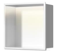 Stainless Steel Shower Niche Shelf Storage Bathroom Wall Metal Embedded Cabinets Double Layer Toilet Paper Holders Kitchen Fixtures Light For Bedroom