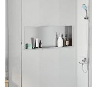 Stainless Steel Shower Niche Silver 75 x 30 x 9.5 cm, Durable Recess for Bathroom, Convenient Storage for Shower Accessories, Corrosion Resistant, Modern Design, Ideal for Indoor Use