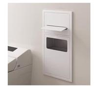 Stainless Steel Shower nizer, Built-in Storage Shelf for Bathroom, Kitchen, Living Room, White, 60x28x13.5 cm, Versatile Waste Bin and Shelving Solution