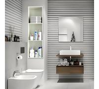 Stainless Steel Shower, No Tile Installat Needed, Quick-Dry Sloped Base, Wall Sto Solut for Bathroom, Space-Saving Design, Modern Sle