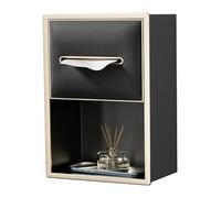 Stainless Steel Shower - One-Piece Recessed Organizer Shelf for Bathroom Storage Shampoo & Toiletries Waterproof Insert Shower Rack Elegant Champagne & Black 20x33x12.5cm