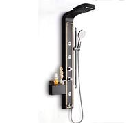 Stainless Steel Shower Panel Tower with Rainfall and Hand Shower for Spa-Like Bathroom Experience