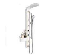 Stainless Steel Shower Panel Tower with Rainfall and Hand Shower for Spa-Like Bathroom Experience