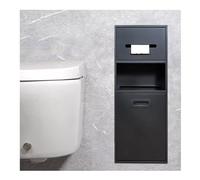 Stainless Steel Shower Recessed Shelf nizer Built in Alcove Storage Rack for Bathroom Kitchen Living Room Modern Black Design (A)