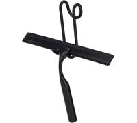 Stainless Steel Shower Screen Wiper Window Wipe Glass Cleaning Tool Glass Brush Bathroom Tile Floor Scraper, Black Scratch + Black Suction Cup, one-size