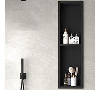 Stainless Steel Shower Shelf, One-Piece Recessed Storage for Shampoo & Toiletries, Easy Installation Shower nizer for DIY, Red-28x90x12.5cm/0.91x0.95x0.41ft