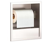 Stainless Steel Shower & Storage Cabinet White Toilet Paper Holder with Built-in Trash Bin for Bathroom Kitchen Bedroom - 17x23x12.5cm (7x9x4.9in)