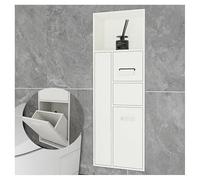 Stainless Steel Shower, Wall-Mounted Bathroom Shelf, No Tile Needed, Waterproof Built-In nizer, Space-Saving Storage for Toiletries & Trash Bin Install.