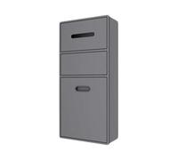 Stainless Steel Shower, Wall-Mounted Bathroom Storage Shelf, Waterproof Built-In nizer, No Tiles Needed, Trash Bin for Easy Installation