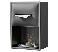 Stainless Steel Shower - Wall-Mounted Embedded Tissue Box & Bathroom nizer Shelf - Built-In Indoor Sto Rack - Grey, 20x33x12.5cm - Modern Decor Solut