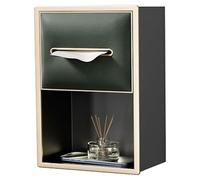 Stainless Steel Shower, Wall-Mounted Sto Shelf, Integrated Tissue Box Holder, Built-In Bathroom nizer, Shelving for Toilets, Green - 20x33x12.5cm