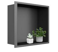 Stainless Steel Shower Wall Shelf - Rust-Proof Built-In Storage Cabinet for Bathroom, Single-Layer Rack for Shampoo & Soap, Modern Wet Room Decor