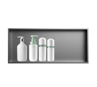 Stainless Steel Shower Wall Storage Cabinet In-Wall rt for Wet Room Single Rack nizer for Shampoo Soap & Toiletries - 720x320x125mm Grey