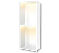 Stainless Steel Shower - Waterproof Bathroom Wall rt Shelf, Recessed Storage for Shower, Kitchen & Bedroom, White, 70x28x12.5cm (2.29x0.91x0.41ft)